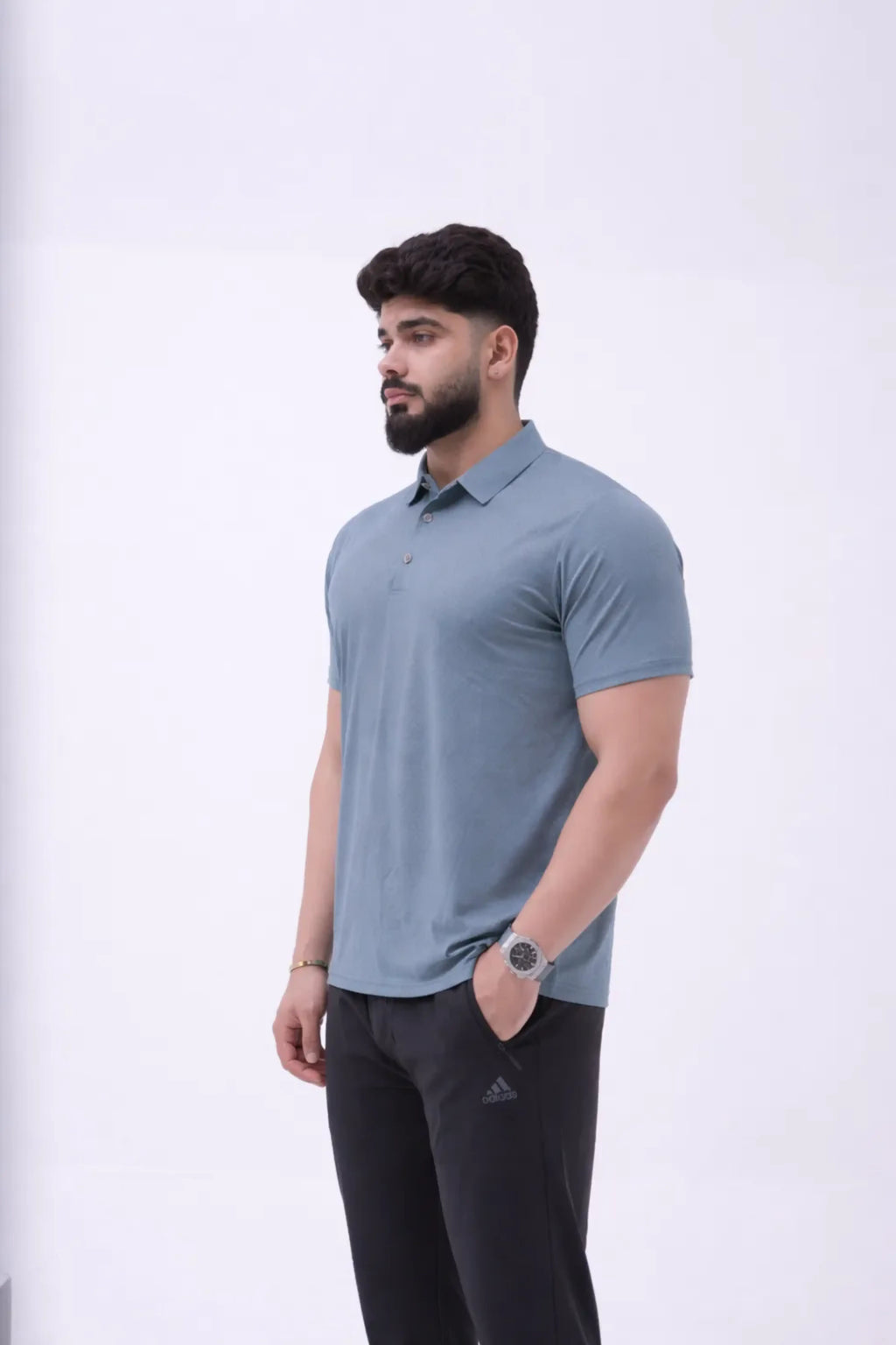 Mist Blue Essential Polo