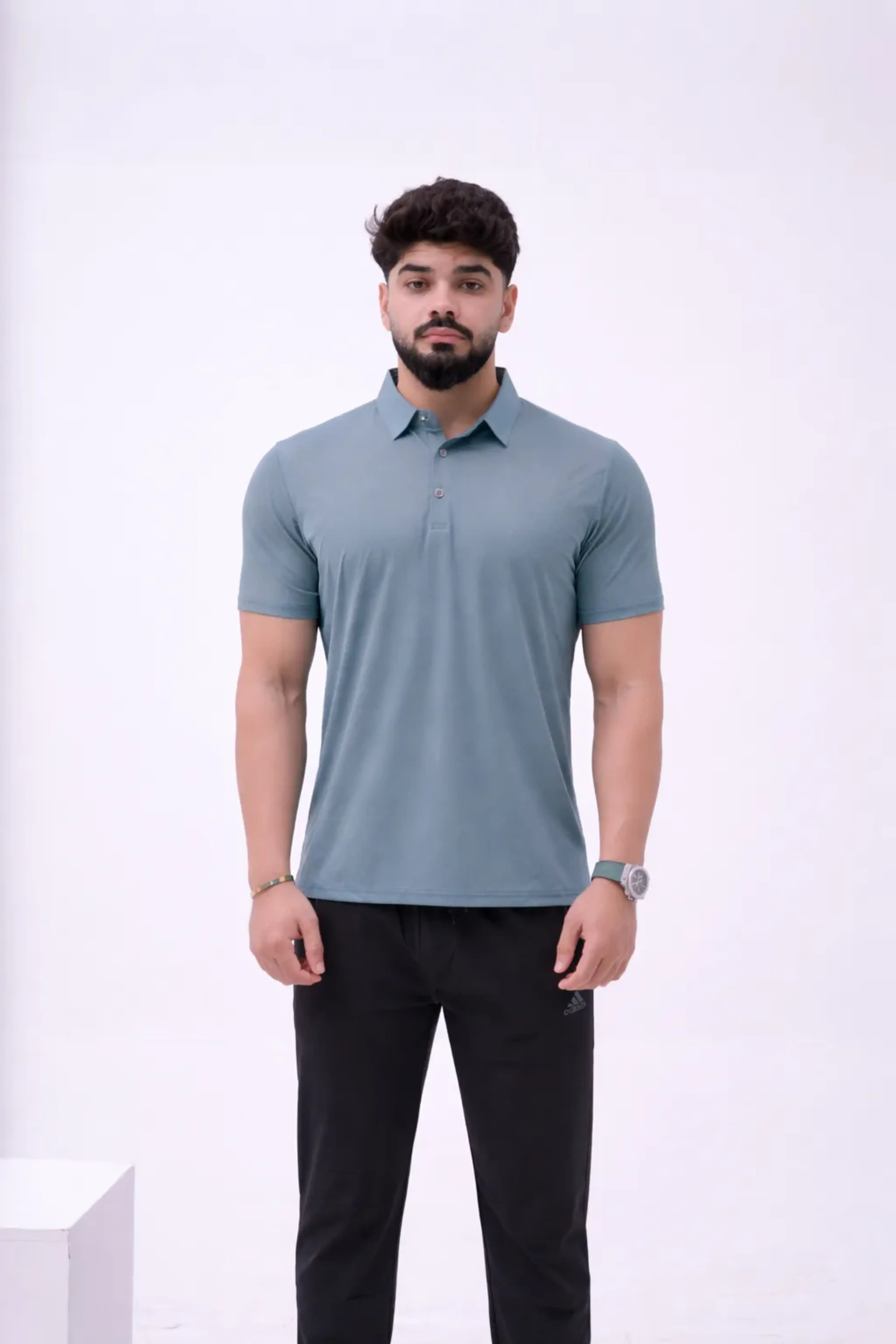 Mist Blue Essential Polo