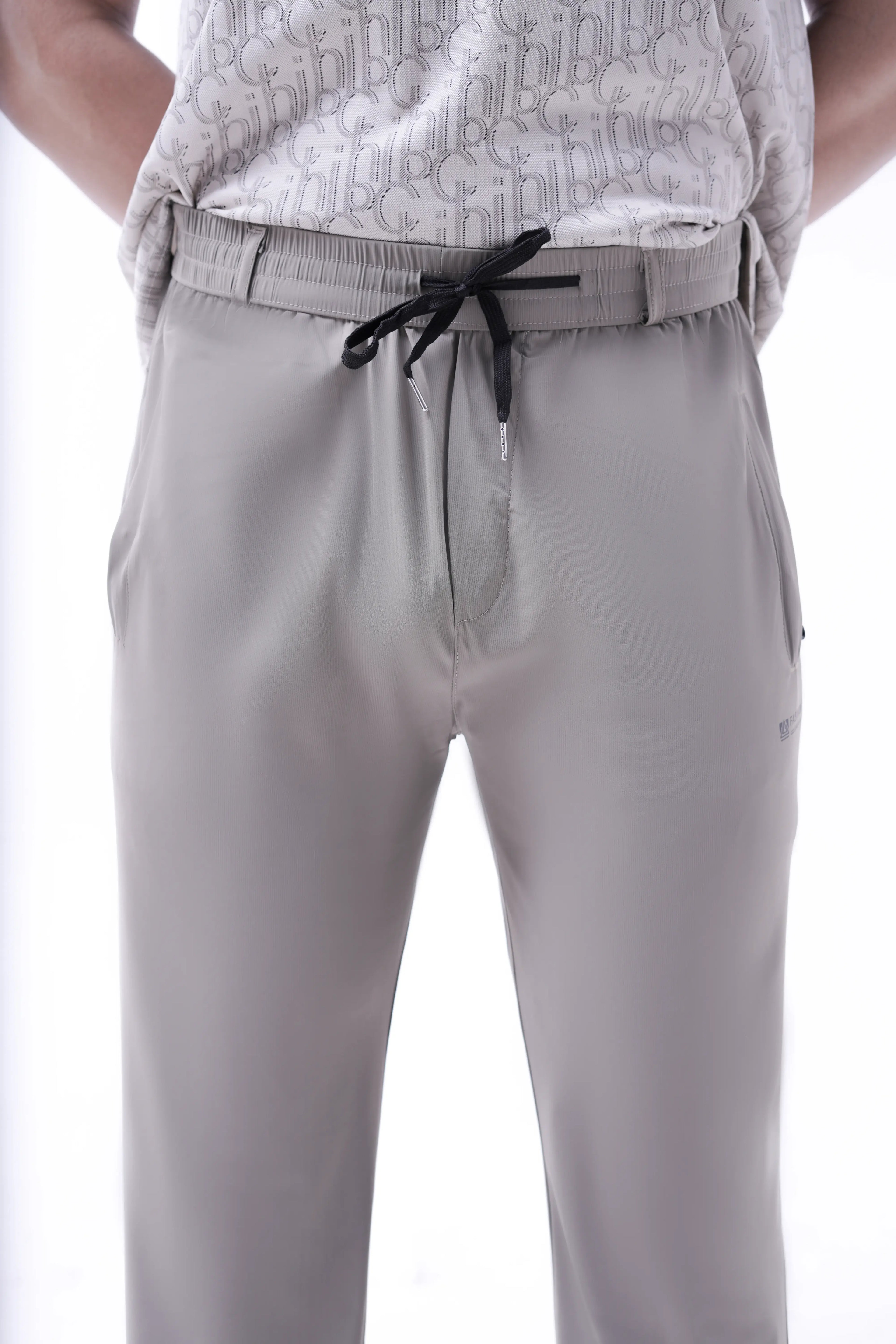 Taupe Zip-Pocket Dry-Fit Trouser