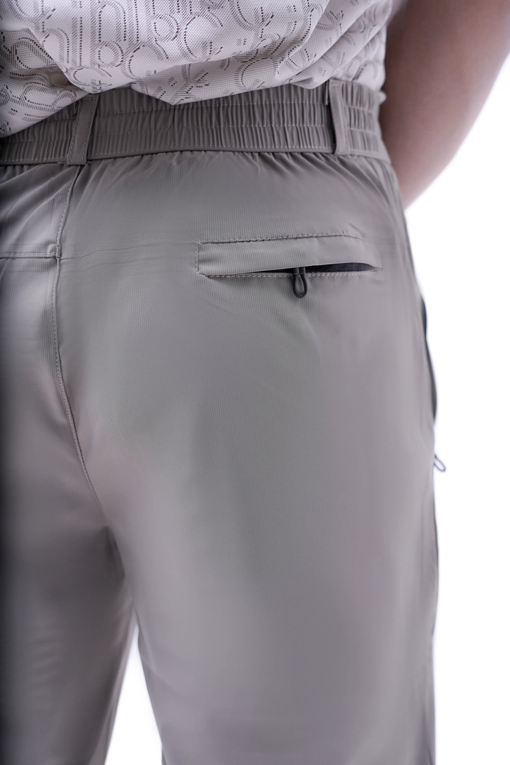 Taupe Zip-Pocket Dry-Fit Trouser
