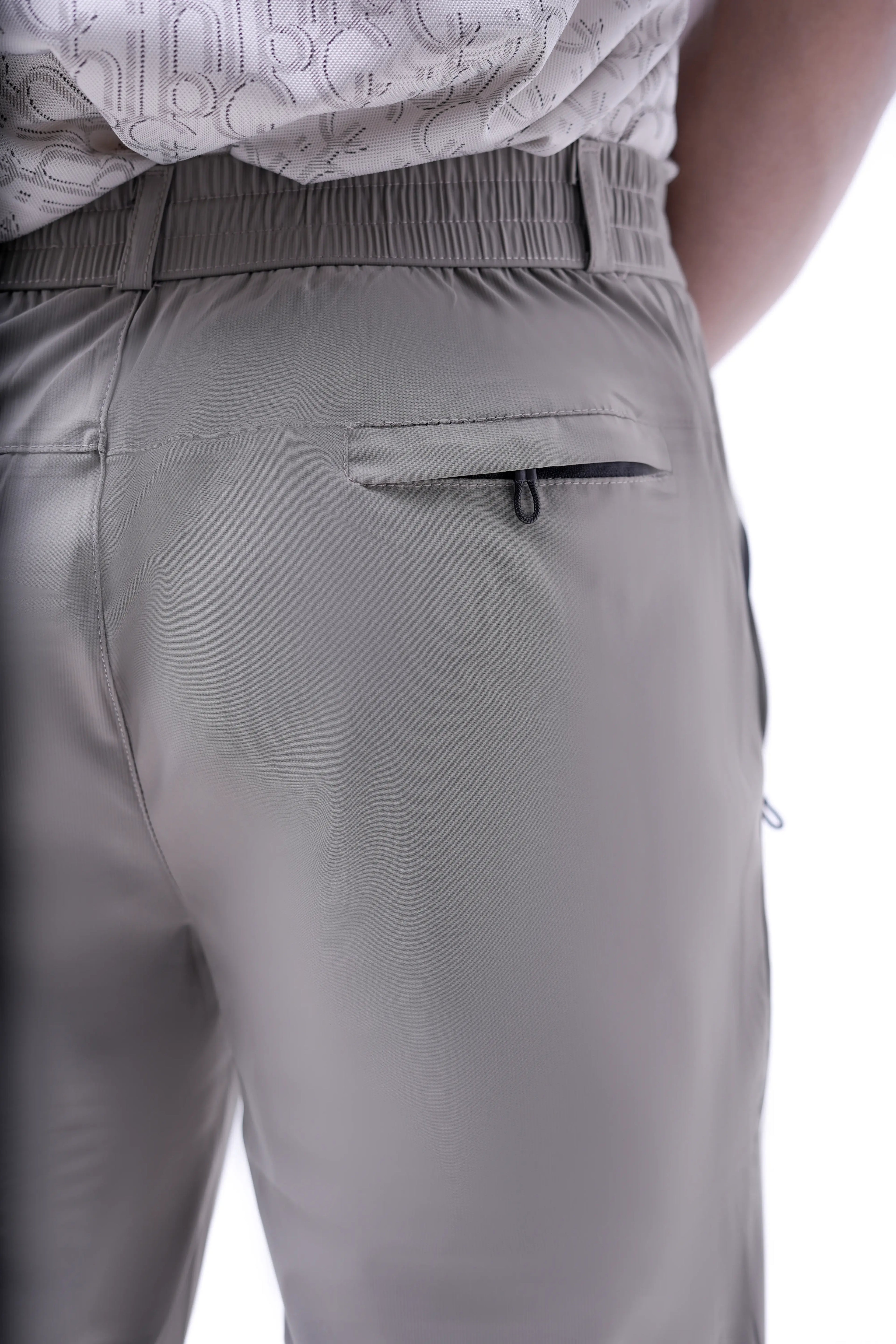 Taupe Zip-Pocket Dry-Fit Trouser
