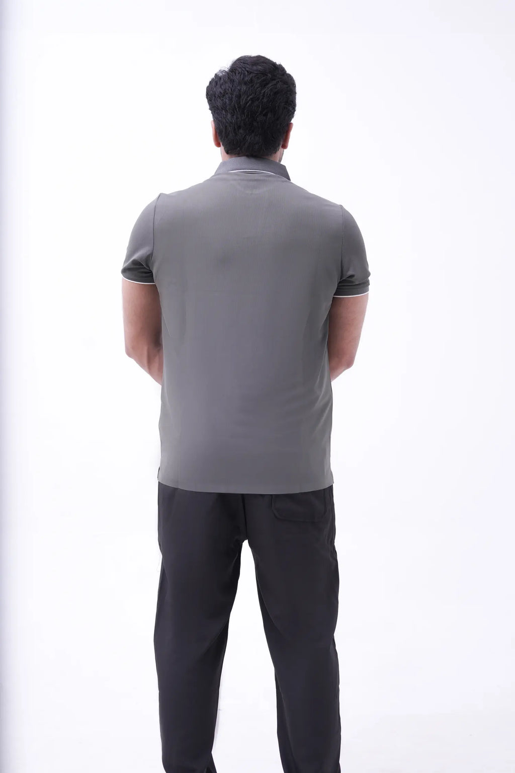 Olive Texture Tipped Polo
