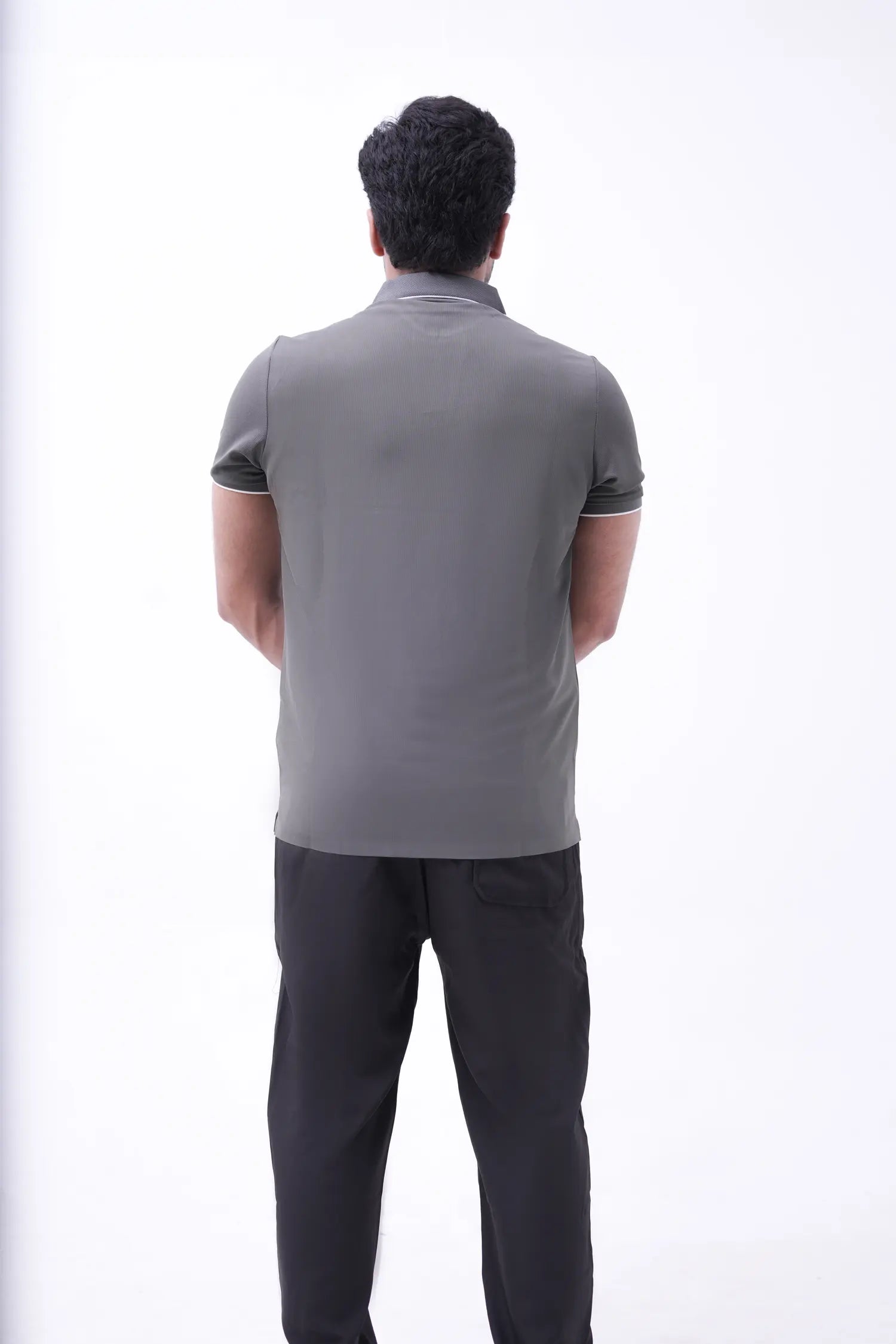 Olive Texture Tipped Polo