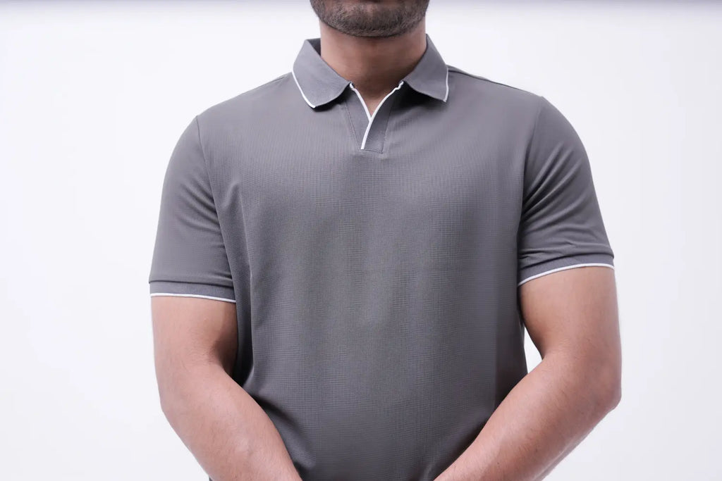Olive Texture Tipped Polo
