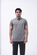 Olive Script Print Polo