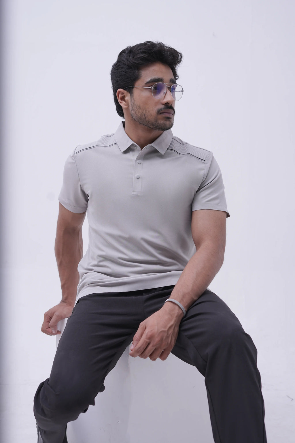 Stone Stripe Smart Polo