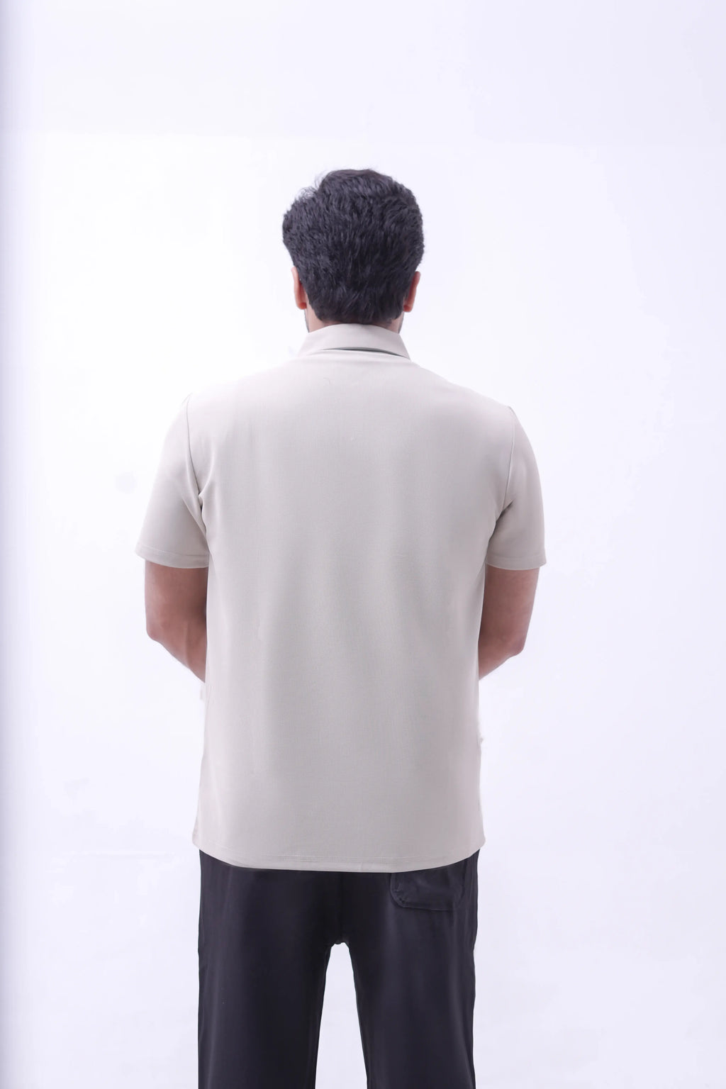 Sand Stand-Collar Polo
