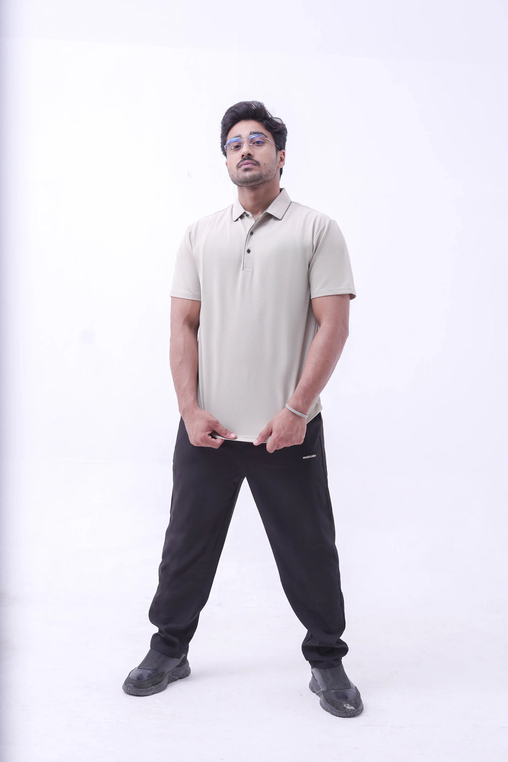 Sand Stand-Collar Polo