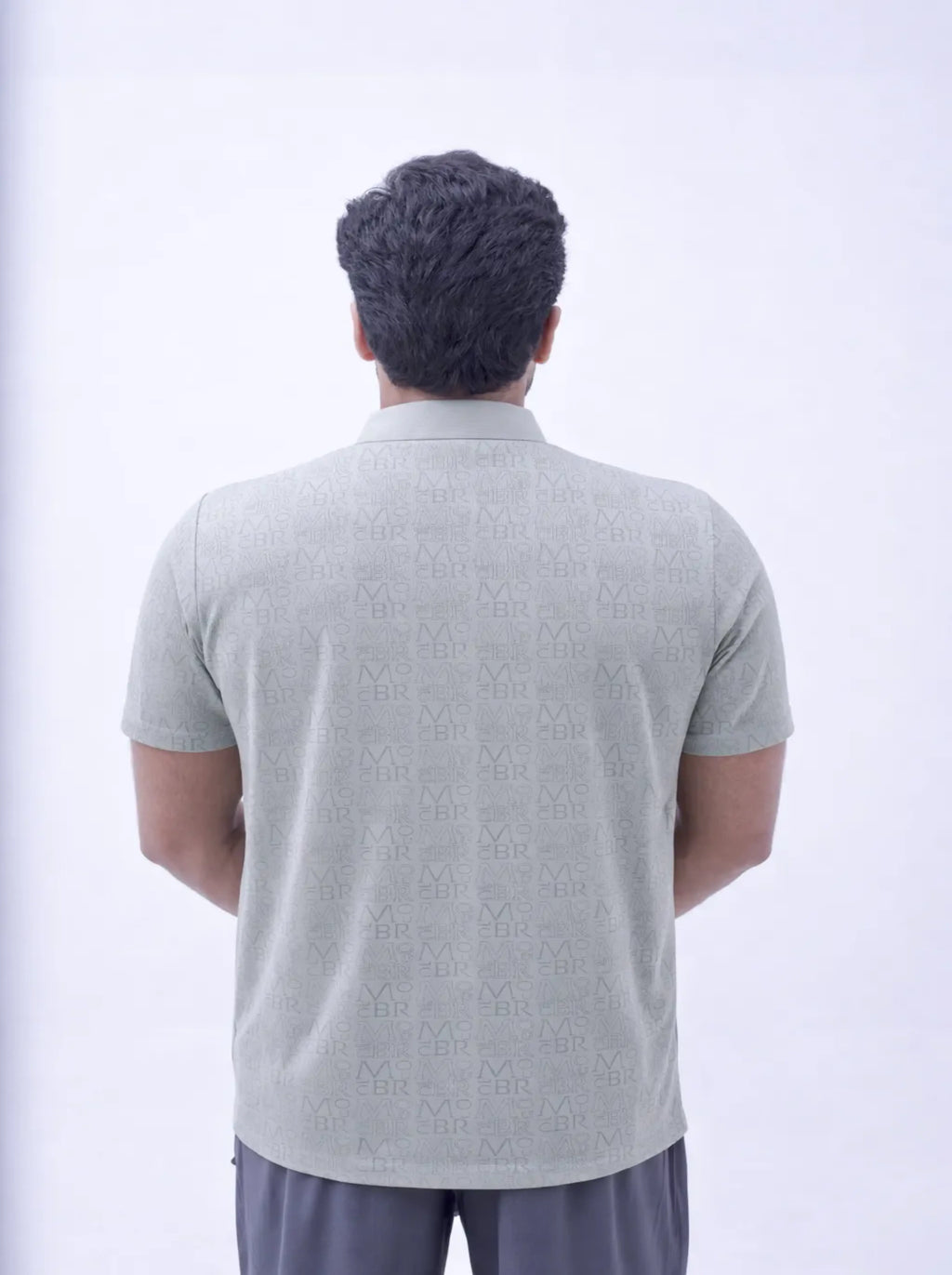 Sage Monogram Flex Polo