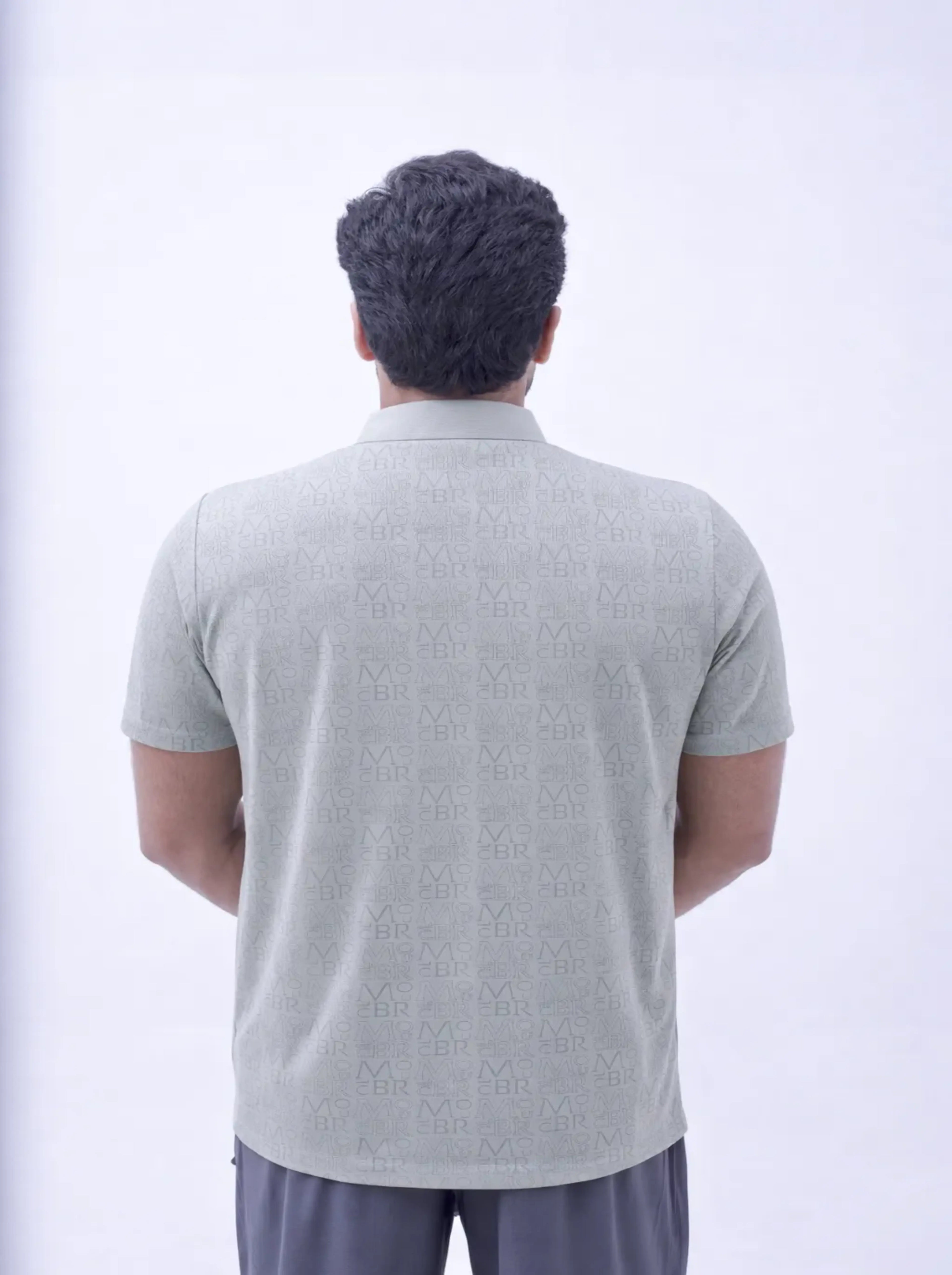 Sage Monogram Flex Polo